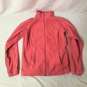 Columbia Pink Salmon Fleece Jacket. Medium